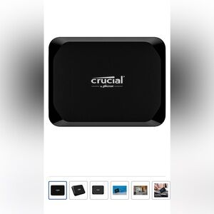 Crucial Black Portable External SSD with Crucial Logo